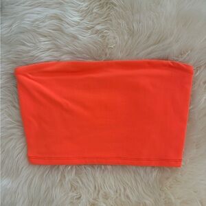 Susana Monaco - Essential Strapless Crop Tube Top - Neon Orange, Small